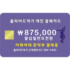 이화여대 관약부 악기마스크 875,000원 결제창 입니다.