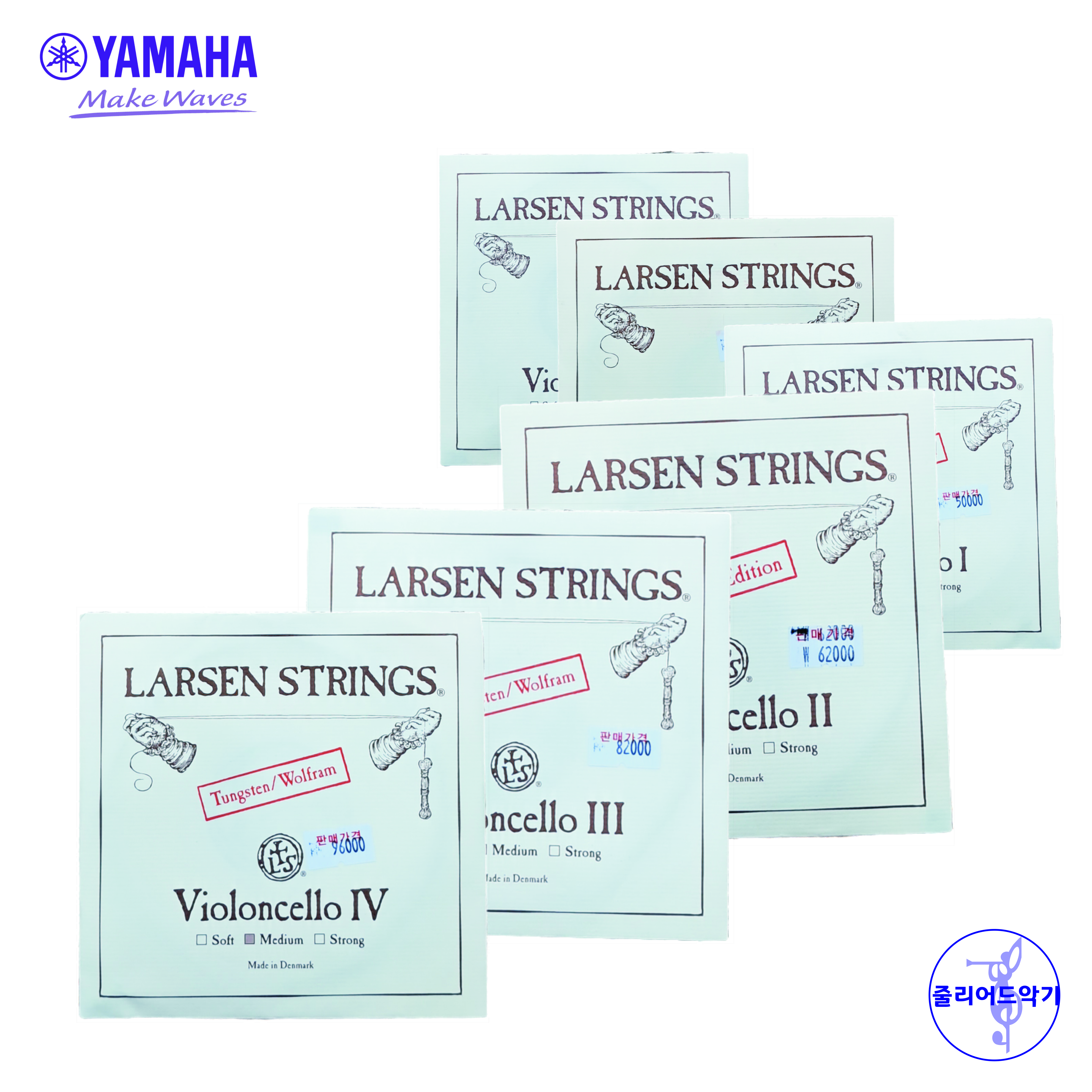 라센 첼로 개별 현 미디엄, 텅스텐, 솔리스트- Larsen stings Cello